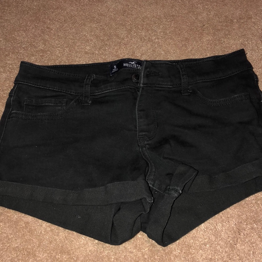 Black jean shorts